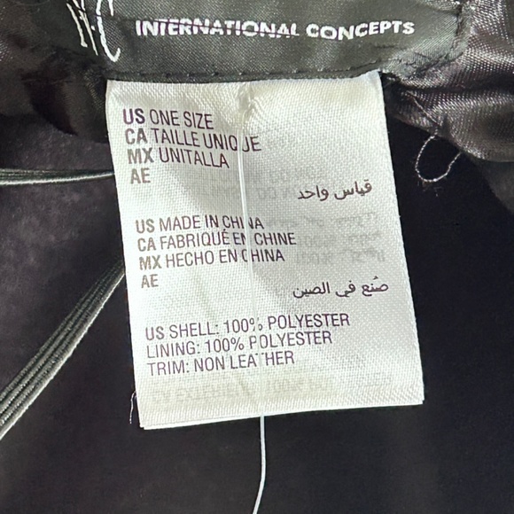 INC International Concepts Panama Hat with Hardware Ring One Size Black - Picture 9 of 9